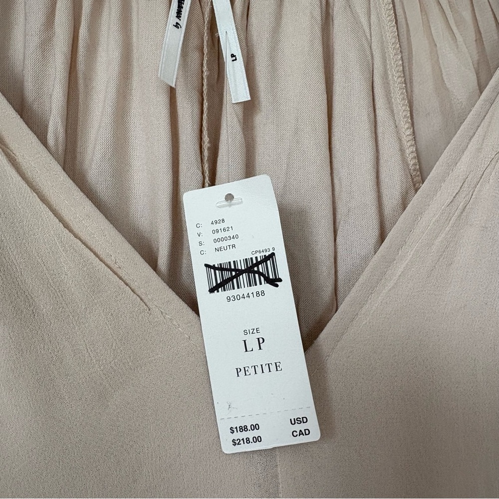 Anthropologie Long-Sleeve Midi Dress Neutral Ethereal Fairy Coastal Grandma LP - Picture 7 of 12